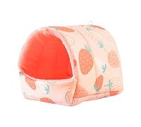 Feizikaw Plush Dog Bed,Pig Cartoon Pattern Pet Hideout Warm Small Animal Hamster Squirrel Bed House Cage Accessories (One Size)