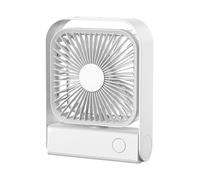 Feizikaw Portable Desk Fan with 4 Speed Settings, 90° Oscillation, Quiet, Foldable for Home, Office, Travel, Camping, Dorm, Bedside