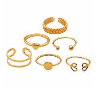 Feizikaw Ring for Women Bagua Leaf Ring Flower Chain Joint Set Of Multiple Rings In Various Styles Engagement Wedding Rings for Women