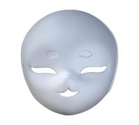 Feizikaw Scary Masks for Adults Furry Head PVC White DIY Painted Cartoon Costume Prop Masquerade Party Cosplay Halloween Day Party (White, 17X23x8CM)