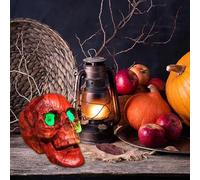 Feizikaw Scary Masks Spooktacular Halloween : With Realistic Glow In The Dark Adult Skeleton Props Terrifyingly Creepy: Scary Adult Skeletons For Halloween Decorations (Red, 16x12x19)