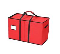 Feizikaw Set of Storage Boxes Christmas Storage Fabric Figurines Decorative Accessories Bags Removable And Stackable Sacred Belt Handles For Holiday (Red, 61X31X38cm)