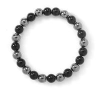 Feizikaw Silver Bracelets Elegant Adjustable Beaded Bracelet For With Charm Dainty Jewelry For Her Stylish Minimalist Design (Black, One Size)