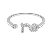 Feizikaw Stackable Rings for Women Twelve Constellations Ring Electroplated Rose Gold Lady Open Ring Stackable Rings for Women