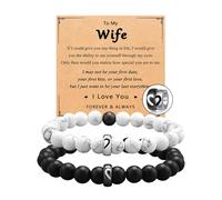 Feizikaw Sterling Silver Womens Bracelets White Bead Bracelet Set And Stylish For Both Men And Women (D, One Size)