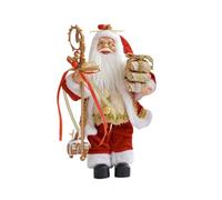 Feizikaw Unusual Ornaments for The Home Santa Doll Standing Figure Red British Style For Home Tabletop Festive Display