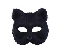 Feizikaw Venetian Mask 1pc Mysterious Animal M Ask For All Parties Carnival Fo X Ma Sks D Isguise Costumes Party Role Playing Props (Black, One Size)