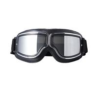 Feizikaw Vintage Motorcycle Goggles, Fit Over Prescription Glasses, Soft Padded Riding Eyewear with Anti-Slip Strap for Safe Biking Protection