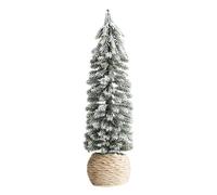 Feizikaw Weihnachtsmann-Tischdekorationen Mini Flocked Snowy Cedar Tabletop For Holiday Party Festive (D,30cm)
