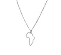 Feizikaw Women Necklaces Stainless Steel Map Of Africa Necklace Pendant Female Pendant Ornaments