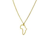 Feizikaw Women Necklaces Stainless Steel Map Of Africa Necklace Pendant Female Pendant Ornaments