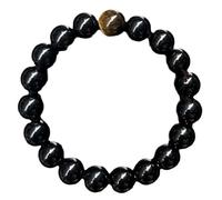 Feizikaw Womens Bracelets Handmade Natural Stone Beaded Stretch Bracelets, Crystals Bracelet, Jewelry for Women & Men, Replacement Beads Included (Black, length-20cm)