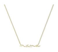 Feizikaw Women's Necklaces in Sterling Let Last Forever Mama Pendant Collarbone Chain Unique Engraved Letters Women's Necklace Day For Your Favorite Her (Gold, 10X7X1cm)