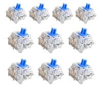 Fejwlvs Zhouwang 20Pcs Crystal Blue Switches,Dustproof and Waterproof,Strong Tactile Feedback with Crisp Click Sound, Suitable for clicker for 3D Prints and MX Gaming Mechanical Keyboards