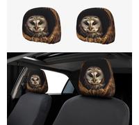 FekiLoot 2 PCS Car Seat Headrest Covers, Breathable Auto Elastic Seat Headrest Protector Owl Tree Hole Vehicle Interior Accessories Protector Universal Fit Most Cars Sedan SUV