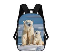 FekiLoot 2 Polar Bears Bookbags 17 Inch Aesthetic Laptop Bagpack Casual Travel Laptop Backpack Unisex Aesthetic Daypack for College Work Travel
