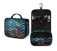 FekiLoot 3D Magical Dragon Scales Pattern Wash Bag Cute Hanging Toiletry Bag Large Capacity Medicine Bags Portable Organized Pockets for Makeup Organizer for Travel Essentials
