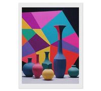 FekiLoot 5D Diamond Painting Kits for Adults Beginners - Geometric Abstract Stilllife DIY Diamond Art Kit Gem Painting Round Full Drill Diamond Dots Gem Art Crafts for Home Wall Decor Gifts 12"x16"