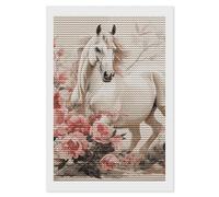 FekiLoot 5D Diamond Painting Kits for Adults Beginners Horse Image DIY Diamond Art Kit Gem Painting Round Full Drill Diamond Dots Gem Art Crafts for Home Wall Decor Gifts 8"x12"