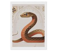 FekiLoot 5D Diamond Painting Kits for Adults Beginners - Snake Classic Design DIY Diamond Art Kit Gem Painting Round Full Drill Diamond Dots Gem Art Crafts for Home Wall Decor Gifts 12"x16"