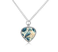 FekiLoot A Beautiful Bird Urn Necklace for Ashes Heart Cremation Jewelry Memorial Keepsake Pendant Locket Ash Holder Memory Jewelry for Women Men to Hold Ashes of Loved Ones