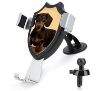 FekiLoot A Cute Dachshund Car Phone Mount for Dashboard/Vent/Windshield Auto-Clamping Gravity Sensor Truck Stand Cradle 90° Rotation Phone Holder Fits 4-6" Phones