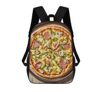 FekiLoot A Full Pizza Backpack Laptop Computer Bag Large Travel Backpack Custom Print Bookbag Work Casual Daypack