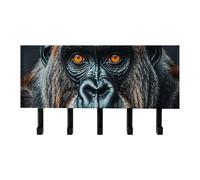 FekiLoot A Gorilla Key Holder for Wall Adhesive, No Drilling, Key Hooks with 5 Hooks Wall Mounted, Self Adhesive Keys Rack for Entryway, Hallway, Living Room, Kitchen, Office