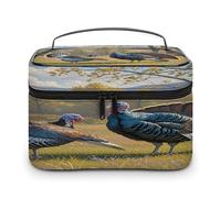 FekiLoot A Pair of Wild Turkeys Makeup Bag Large Capacity Travel Cosmetic Bag Lightweight Hand-held Toiletry Bags Portable Cosmetic Pouch Cute Make Up Pouch for Women