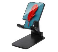 FekiLoot A Red Feather Cell Phone Stand for Desk Foldable Adjustable Mobile Phone Holder Portable Desktop Stand Compatible with Smartphones Ereaders Tablet for Office Travel