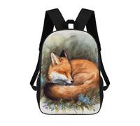 FekiLoot A Sleeping Fox Backpack Laptop Computer Bag Large Travel Backpack Custom Print Bookbag Work Casual Daypack