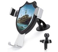FekiLoot Abandoned Cruise Ship at Sea Car Phone Holder,Adjustable Easy Clamp Car Phone Mount for Your Cars Models with Dashboard Vent,Phone Holders for Your Car with Metal Hook Clip