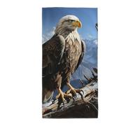 FekiLoot Absorbent Hand Towels 12"X24" Decorative Bathroom Towel Soft Microfiber Face Towel A Lone Eagle Dish Kitchen Towels for Bathroom Kitchen Hotel Spa Bath Towels