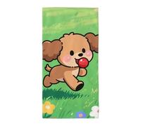 FekiLoot Absorbent Hand Towels 13.8"X27.5" Decorative Bathroom Towel Soft Microfiber Face Towel Cartoon Dog Dish Kitchen Towels for Bathroom Kitchen Hotel Spa Bath Towels
