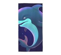 FekiLoot Absorbent Hand Towels 13.8"X27.5" Decorative Bathroom Towel Soft Microfiber Face Towel Dolphin (1) (1)_çœ‹å›¾çŽ‹ Dish Kitchen Towels for Bathroom Kitchen Hotel Spa Bath Towels