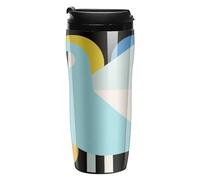 FekiLoot Abstract Bird Design Insulated Tumbler Reusable Plastic Iced Coffee Cup with Lid Double Walled Hot Coffee Travel Mug Gifts for Women Men BPA Free 12 Oz