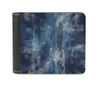 FekiLoot Abstract Blue Wallet Fashionable Slim Leather Wallet with Multiple Card Slots And Hidden Compartments Wallets