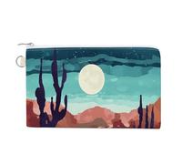 FekiLoot Abstract Desert Scenery Coin Purse,Travel Portable Keychain Wallet Canvas Coin Wallets Mini Zipper Tool Bag Lightweight Change Purse
