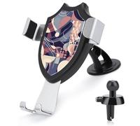 FekiLoot Abstract Geometric Lines Car Phone Holder Mount Strongest Suction & Clip Cell Phone Mount for Dashboard Windshield Vent Fits 4-6" Phones (Straight Vent Only)