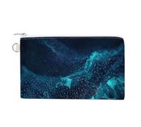 FekiLoot Abstract Polygonal Space Coin Purse,Travel Portable Keychain Wallet Canvas Coin Wallets Mini Zipper Tool Bag Lightweight Change Purse