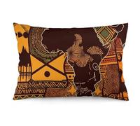 FekiLoot African Map Ethnic Pattern Throw Pillow Covers 12 "x20 Decorative Couch Pillow Covers with Hidden Zipper Soft Plush Pillowcase Lumbar Pillows Cover for Living Room Couch Bed Home Decor