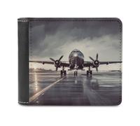 FekiLoot Airplane Art Wallet Large Capacity Slim Bifold Wallet with Multiple Card Slots PU Leather Men Purse