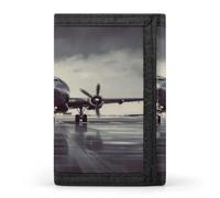 FekiLoot Airplane Art Wallet Slim Trifold Wallets with Multiple Card Slots Credit Card Holder Pocket Coin Purse