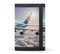 FekiLoot Airplane Men's Wallet Extra Capacity Trifold Wallet Thin & Stylish Trifold Card Holder with ID Window