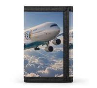 FekiLoot Airplane Trifold Wallet Slim Credit Card Holder Stylish Trifold Billfold Minimalist Front Pocket Friendly Purses