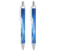 FekiLoot Albino Humpback Whale Ballpoint Pens Retractable Ball Point Pens Smooth-Flowing Black Ink 0.5mm Writing Pen Black Ink Pen for Men Women 2 PCS