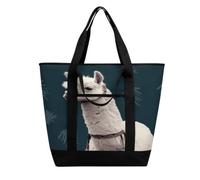 FekiLoot Alpaca Llama Shopping Bag Tote Bag Reusable Grocery Bags