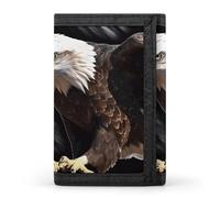FekiLoot An Eagle Trifold Wallet Slim Minimalist Front Pocket Men's Passcase Wallet Credit Card Holder