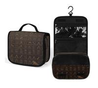 FekiLoot Ancient Egyptian Hieroglyph Wash Bag Cute Hanging Toiletry Bag Large Capacity Medicine Bags Portable Organized Pockets for Makeup Organizer for Travel Essentials