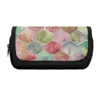 FekiLoot Ancient Pattern Style Pencil Case Portable Zipper Large Capacity Pencil Bag Handheld Multi Function Portable Pencil Pouch Organizer for Family Office Supplies